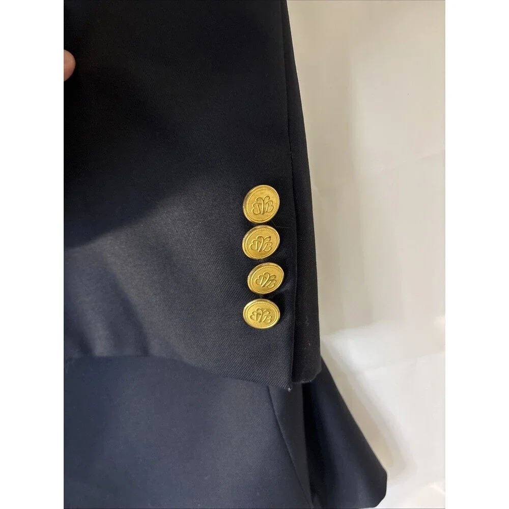 Brooks Brothers 45R Blazer Men’s 100% Wool Navy USA Made 2 Button Sports Coat